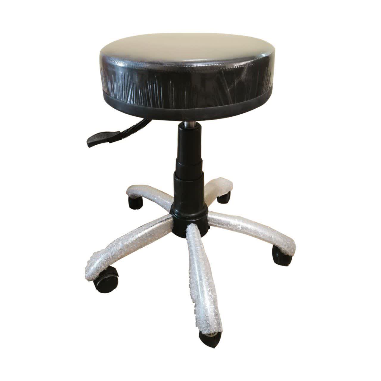 صندلی تابوره با رویه چرمی جک دار