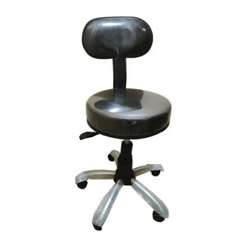 صندلی تابوره چرمی پشتی و جک دار